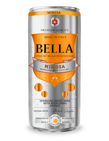  Bella Vino ® Sparkling Orange Mimosa in a Can | 4.6% ABV | Canned Secco Cocktail 