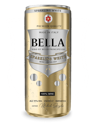  Bella Vino ® Sparkling White Wine in a Can | 11% ABV | Pairs Well With Everything 